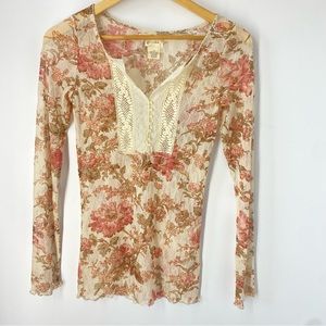 Ralph Lauren Denim & Supply Lace Top SZ S